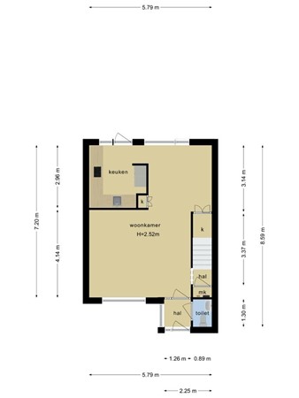 Plattegrond - Eemstraat 14, 6413 WG Heerlen - Begane grond.jpg